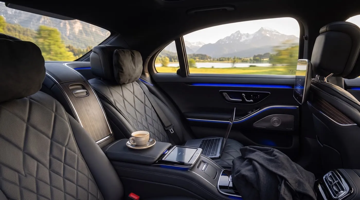 Limousine auf der Strecke nach Hallstatt