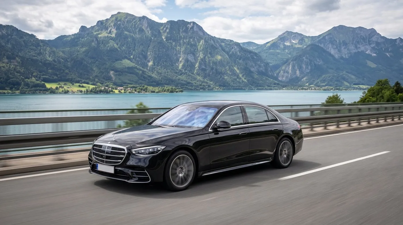 Limousine auf der Strecke nach Salzburg