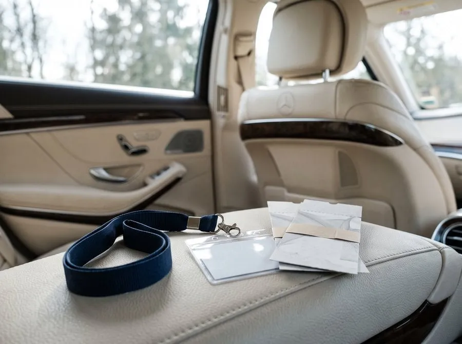 Chauffeur öffnet die Fondtür einer Limousine