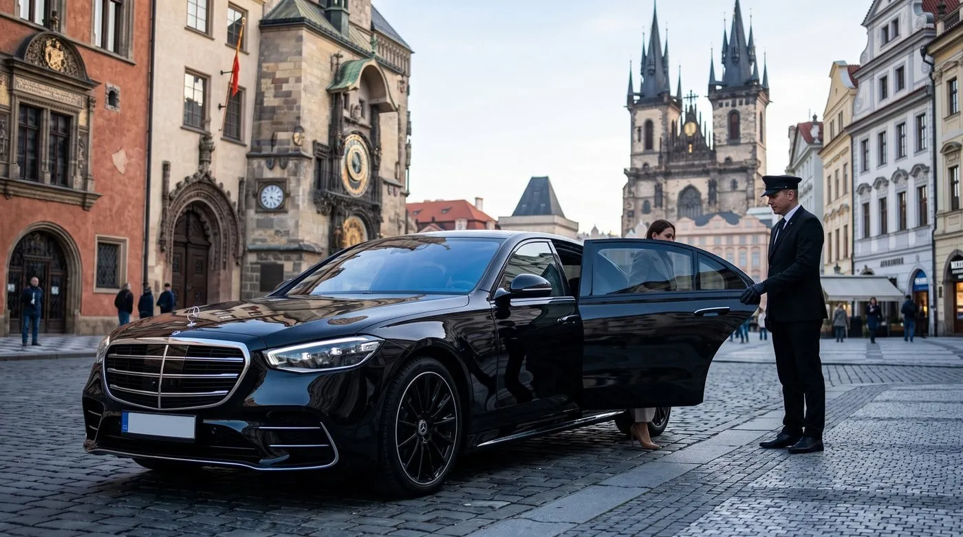 Limousine unterwegs nach Prag