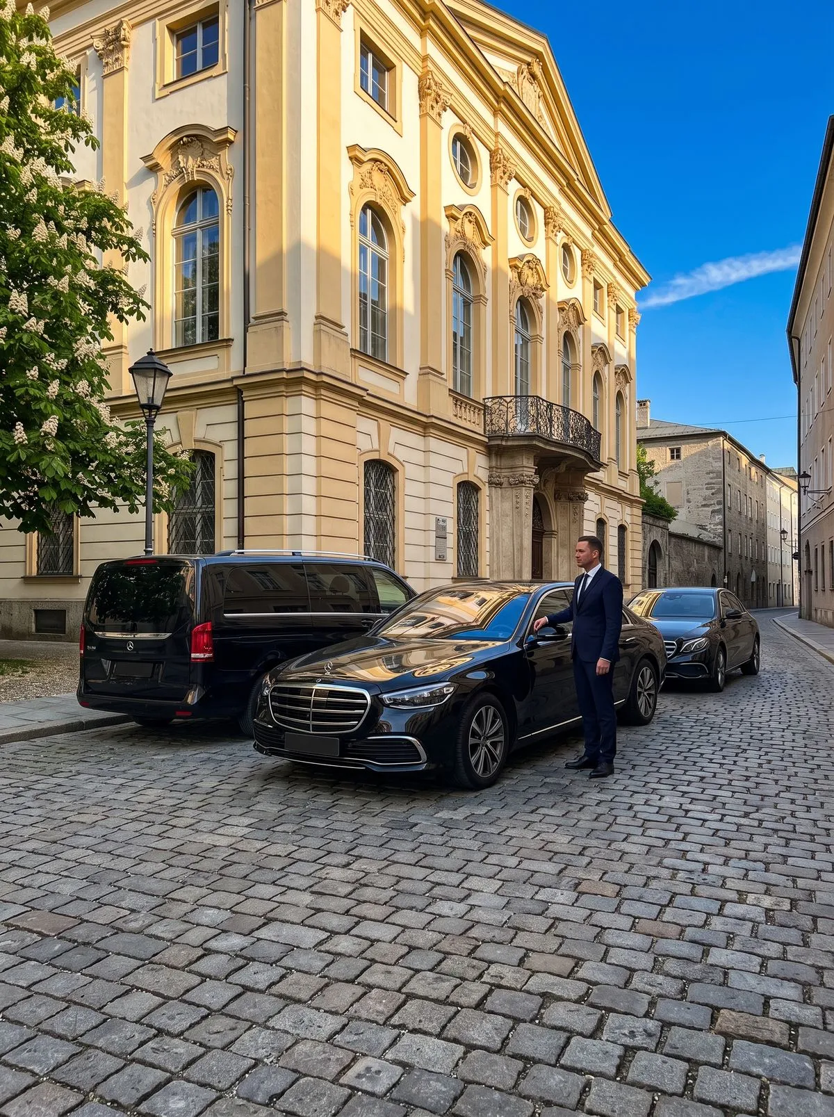 Mercedes-Benz E-Class with chauffeur