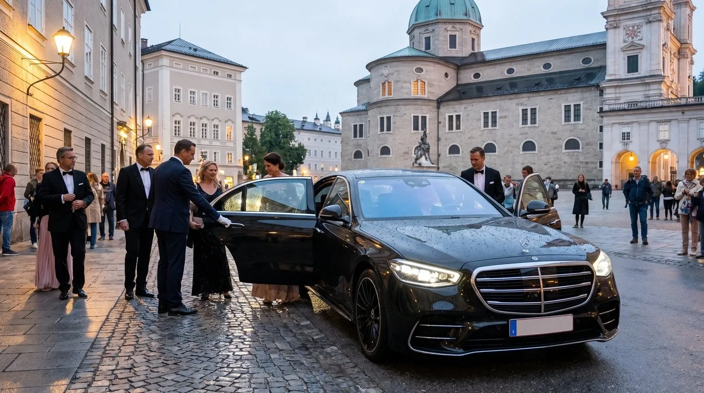 Limousine unterwegs nach Salzburg